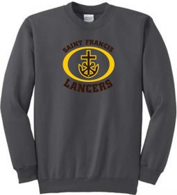 Adult Pullover Crewneck Sweatshirt, Charcoal